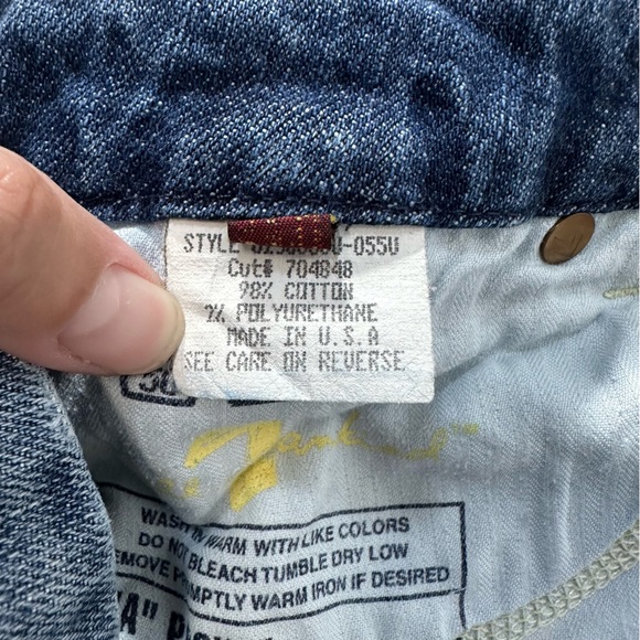 7 For All Mankind Vintage Y2K Low Cut Bootcut Denim Jeans 27 Bling Boho Cowgirl - Picture 5 of 10